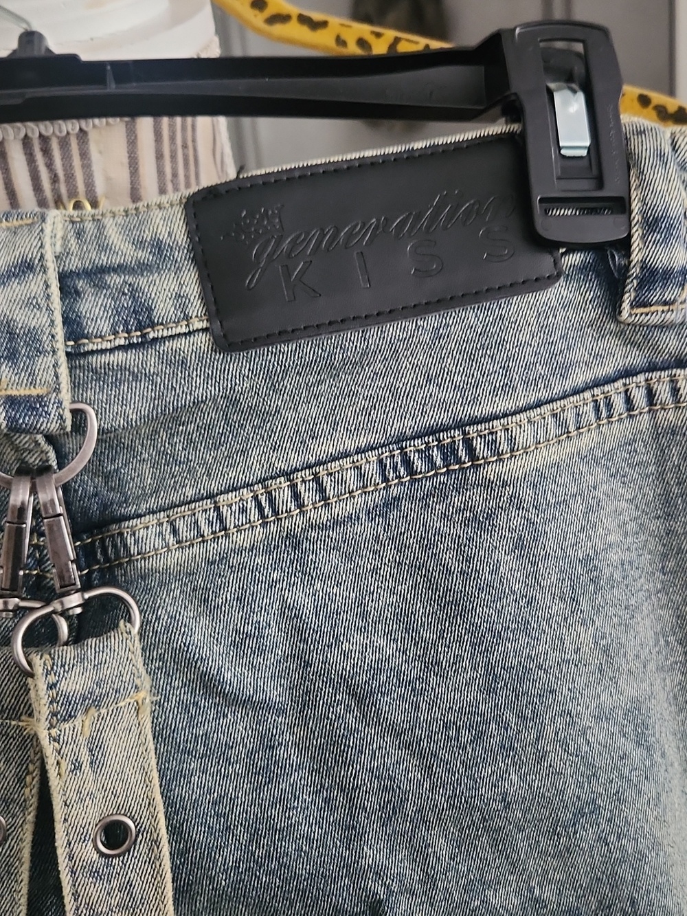 Generation Kiss Brand Sold By Dolls Kill Aurora Cargo Jeans - Picture 4 of 10